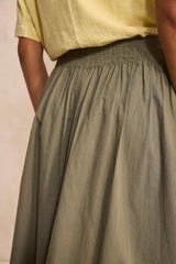 ORLANDO FLUID COTTON MIDI SKIRT