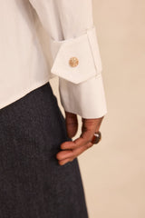 MAXIME WHITE COTTON BLOUSE