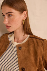 BETTY CAMEL SUEDE JACKET