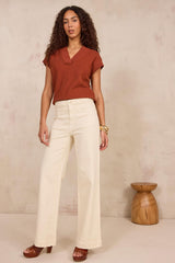 ROSA WIDE BRAIDED WAISTBAND JEANS