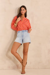 ROAN LIGHT INDIGO JEANS SHORTS