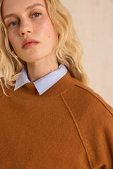 ACHILLE CINNAMON CASHMERE SWEATER