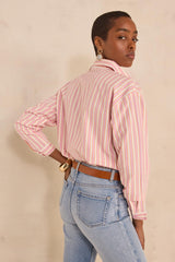 DHARMA LONG-SLEEVED STRIPED COTTON SHIRT