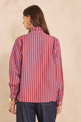 MARISSA STRIPED COTTON BLOUSE