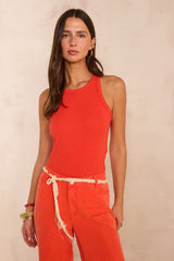 LEOPOLD GERANIUM COTTON BLEND TANK TOP