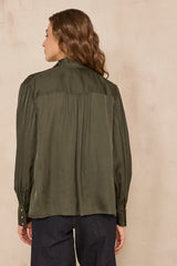 MAEVA KHAKI VISCOSE BLOUSE