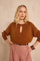 ALIX CINNAMON WOOL SWEATER