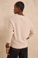 BARY PINK V-NECK CASHMERE SWEATER