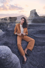 TAMINA WIDE LINEN BLEND TROUSERS