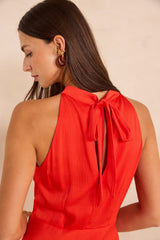 BEREY GERANIUM SLEEVELESS STRAIGHT DRESS