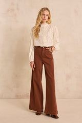 SHELBY CINNAMON WIDE LEG JEANS
