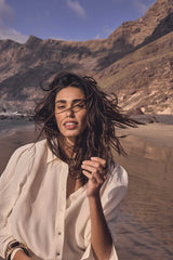 DAPHNEE CREAM SILK SHIRT