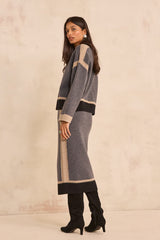 VALERIE STRAIGHT KNIT WOOL SKIRT