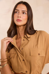 LAYANA SHORT SLEEVE SHIRT DRESS