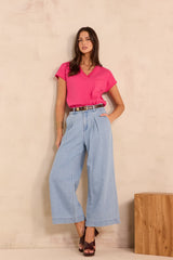 TINO WIDE CROPPED COTTON JEANS
