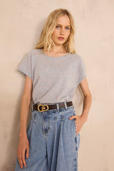 BILL GLACIER SHORT-SLEEVED CASHMERE SWEATER