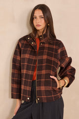 FELICITY MIXED WOOL TARTAN JACKET
