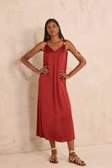 PENELOPE BRICK STRAIGHT DRESS