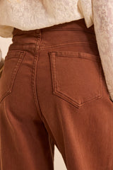 SHELBY CINNAMON WIDE LEG JEANS