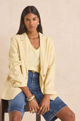 DELYA LEMON COTTON T-SHIRT