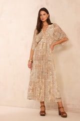 POEME FLOWING PRINTED DRESS