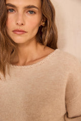 ALESIO NATURAL BLENDED WOOL SWEATER