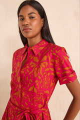 PALMA PRINTED COTTON STRAIGHT DRESS