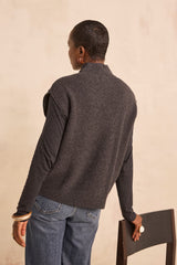 AUGUSTIN SLEEVELESS WOOL AND YAK BLEND SWEATER