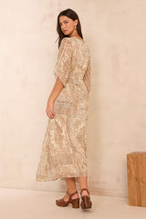 POEME FLOWING PRINTED DRESS