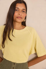 LIGHT LEMON HEMP AND COTTON T-SHIRT