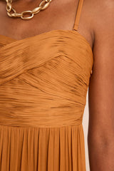 PASSION FLOWY STRAPLESS DRESS