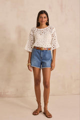 ROAN LIGHT WASH JEANS SHORTS