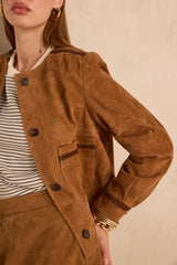 BETTY CAMEL SUEDE JACKET