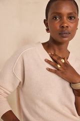 BARY PINK V-NECK CASHMERE SWEATER