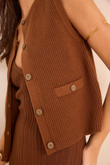 PIERRO SLEEVELESS COTTON CARDIGAN