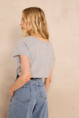 BILL GLACIER SHORT-SLEEVED CASHMERE SWEATER