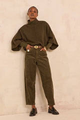 ROBINSON KHAKI CORDUROY TROUSERS