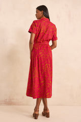 PALMA PRINTED COTTON STRAIGHT DRESS