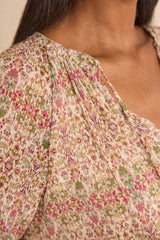 DAMIA LONG-SLEEVED PRINTED BLOUSE