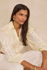 DARWIN EMBROIDERED LONG SLEEVE COTTON SHIRT
