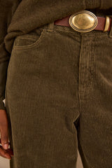 ROBINSON KHAKI CORDUROY TROUSERS