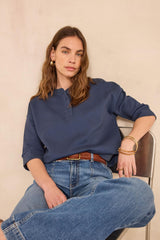 LAURENA INK COTTON POLO SHIRT