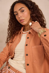 DIXIE LONG-SLEEVE COTTON BLOUSE