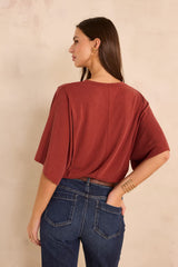 TRAVIS BRICK 3/4 SLEEVE T-SHIRT