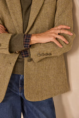 COURTNEY SAGE MIXED WOOL BLAZER