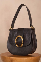 VALENTIN BLACK LEATHER BAG