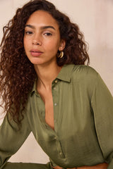 BABYLON LEAF LONG SLEEVE BLOUSE
