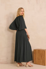 PERLA PETROL FLUID DRESS