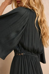 PERLA PETROL FLUID DRESS