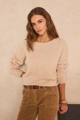 ALESIO NATURAL BLENDED WOOL SWEATER